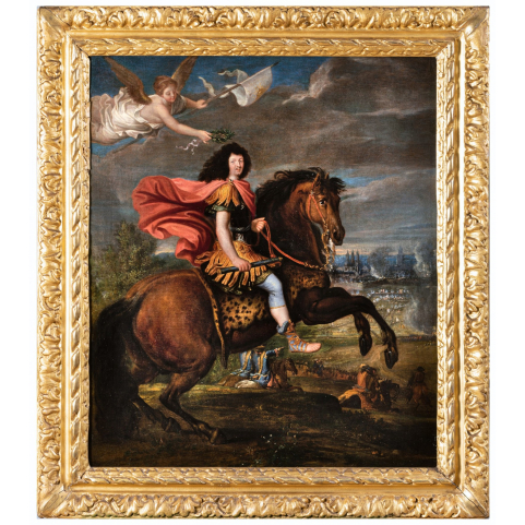 Portrait équestre du roi Louis XIV, Pierre Mignard et atelier