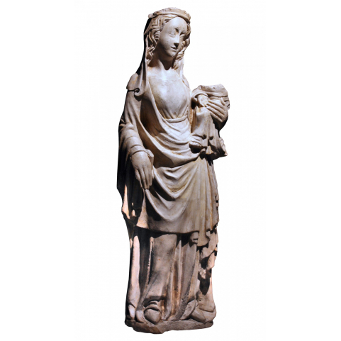 A mid-14th c. stone figure of Virgin and Child