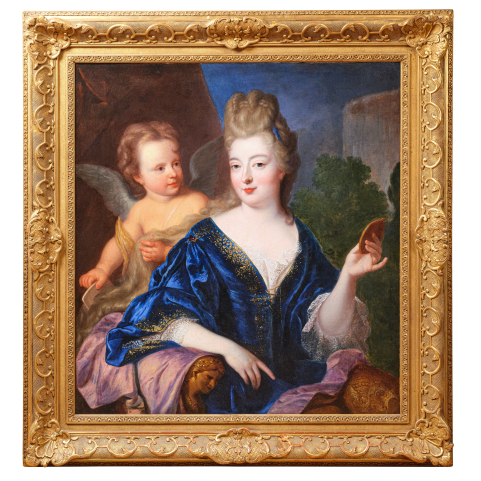 Portrait de femme en V&eacute;nus, atelier de Fran&ccedil;ois de Troy, fin du XVII&egrave;me si&egrave;cle