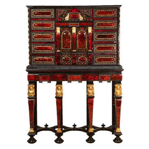 Cabinet d’apparat en écaille de tortue et laque incrustée, Anvers, milieu du XVIIème siècle