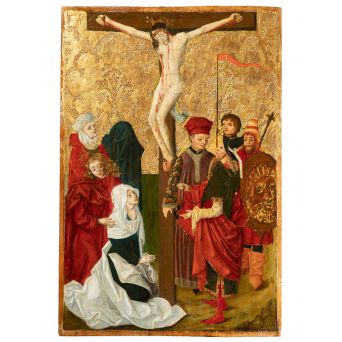 Crucifixion sur fond d'or, Allemagne du Sud, XVème siècle, vers 1470-1480,