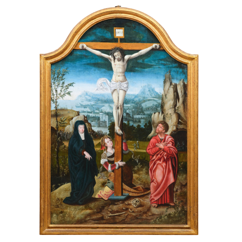 La crucifixion, atelier du Ma&icirc;tre des demi-figures (Anvers, actif 1500-1550)