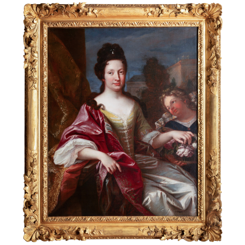 Portrait de la princesse de Conti - Attribué à Louis Ferdinand Elle le Jeune, Ecole Française de la fin du XVIIème siècle
