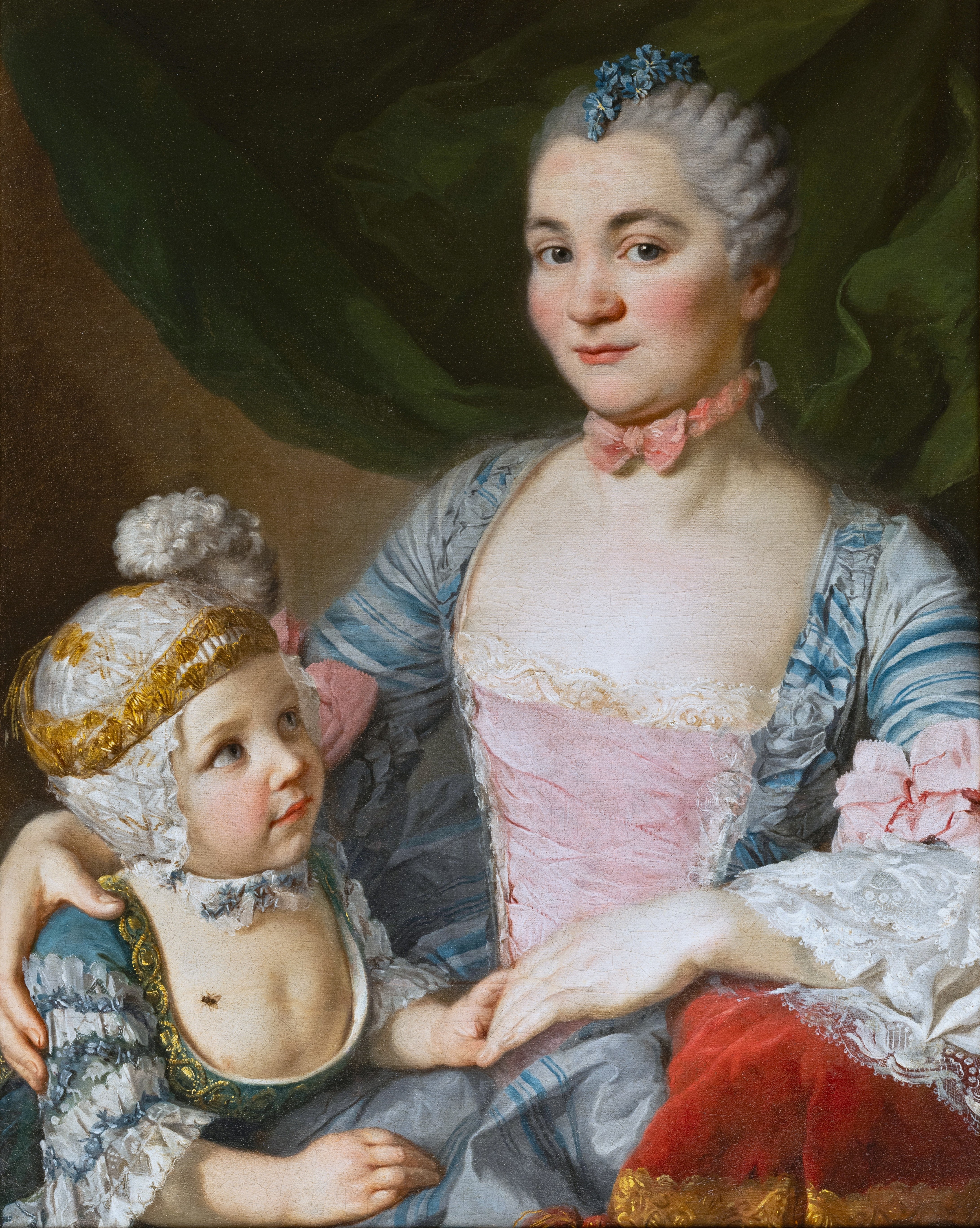 Portrait d&rsquo;une dame avec son fils, atelier de Fran&ccedil;ois Hubert Drouais, vers 1760, XVIIIeme