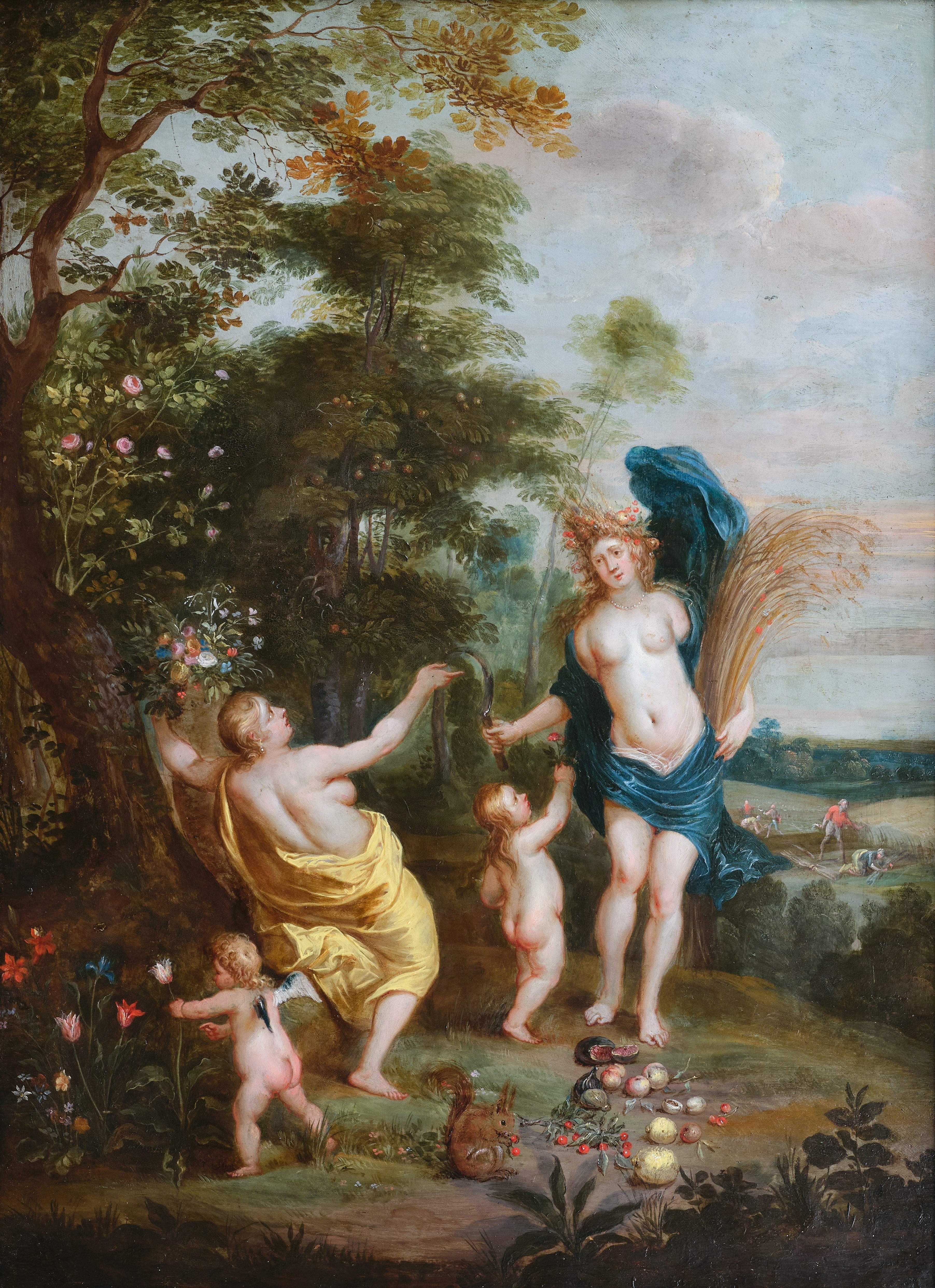 Allégorie de l’été, Atelier de Hendrick Van Balen, école Anversoise du XVIIe siecle Allégorie de l’été, Atelier de Hendrick Van Balen, école Anversoise du XVIIe siecle