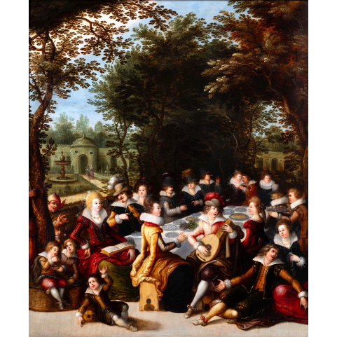 Festin dans le Jardin d'Amour, Louis de Caullery (1582-1621), école Anversoise du XVIIème siècle