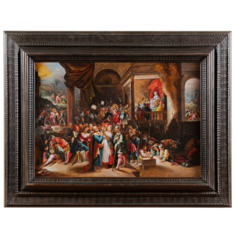 The Denial of Saint Peter - Hieronymus FRANCKEN III (Anvers 1611 - 1671), 17th century
