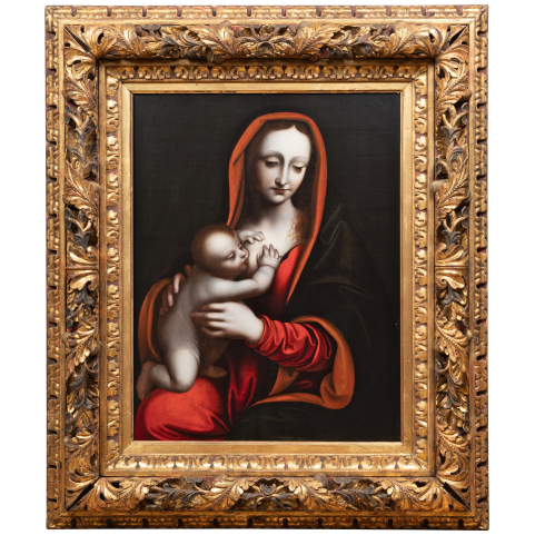 Vierge à l’Enfant, atelier de Giampietrino (1495-1550), école Milanaise du XVIème siècle