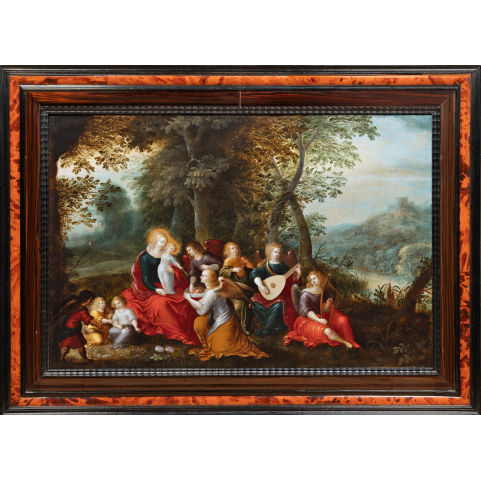 Vierge à l’Enfant entourée d’anges, attribué à Louis de Caullery et Abraham Govaerts