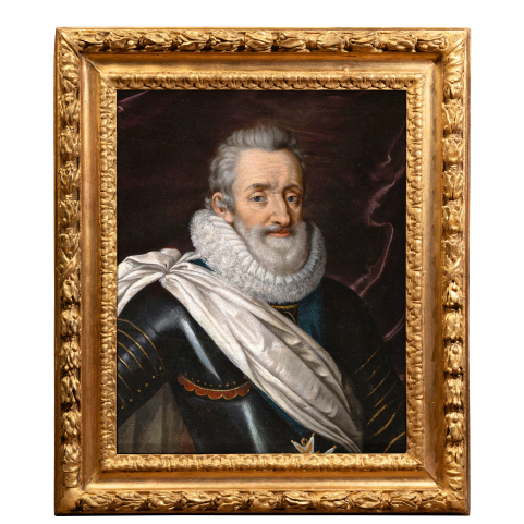 Portrait d&rsquo;Henri IV en armure, atelier de Frans Pourbus, vers 1610, d&eacute;but du XVII&egrave;me si&egrave;cle