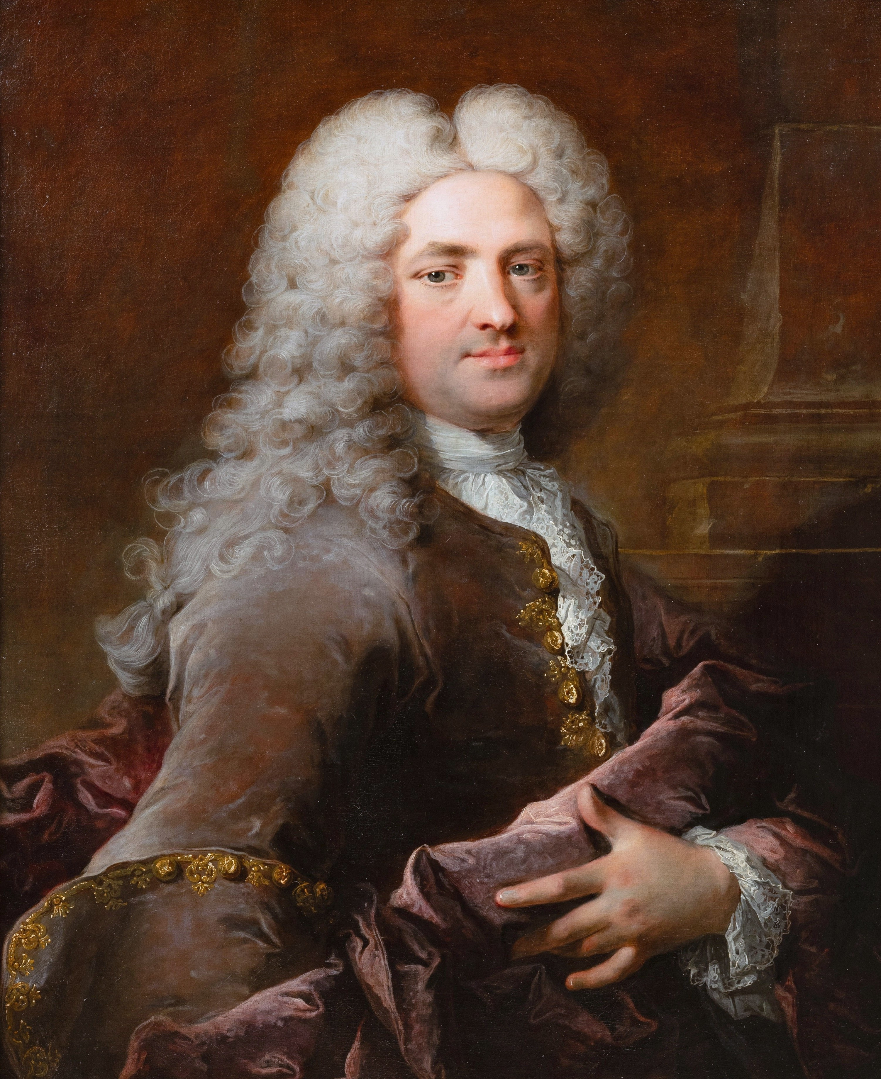 Portrait of a Gentleman by Robert Le Vrac Tournières (1667-1752), Paris, circa 1725, 18th century Portrait of a Gentleman by Robert Le Vrac Tournières (1667-1752), Paris, circa 1725, 18th century