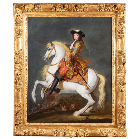 Equestrian portrait of Louis XIV, workshop of René-Antoine Houasse, c. 1690