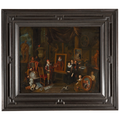 L’atelier du peintre, attribué à Gérard THOMAS (Anvers 1663 - 1720)