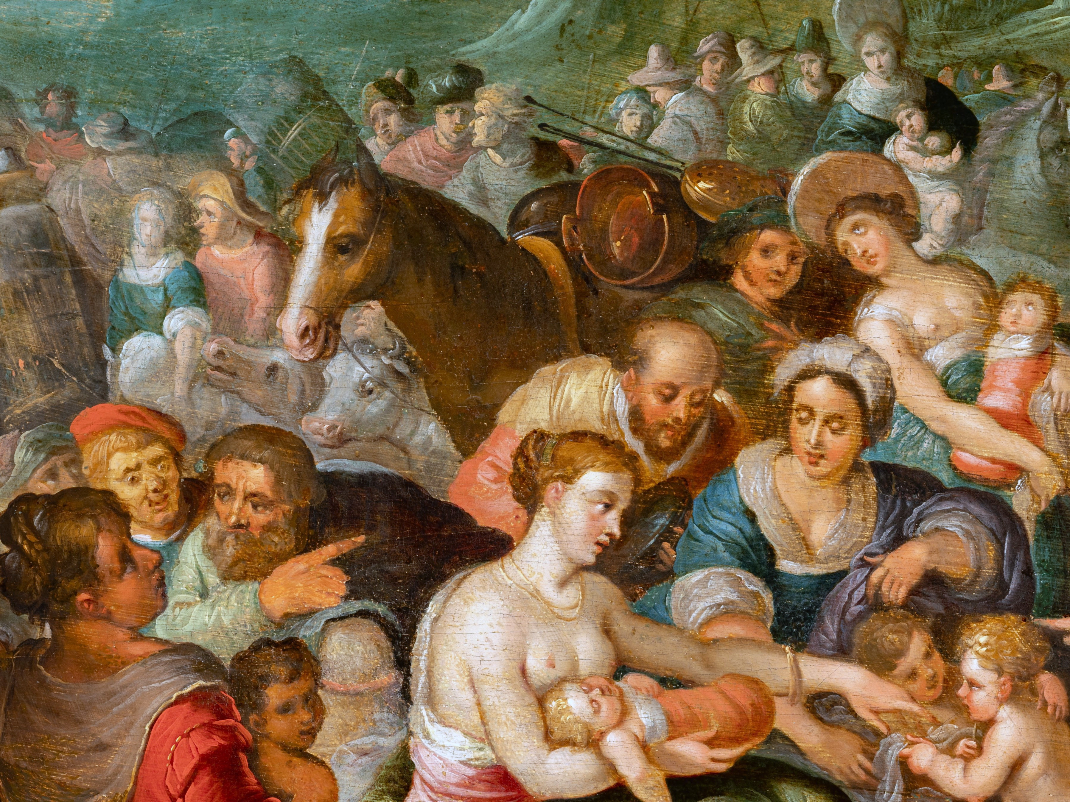 La Traversée de la mer Rouge Atelier de Frans Francken II, Anvers XVIIe siecle La Traversée de la mer Rouge Atelier de Frans Francken II, Anvers XVIIe siecle