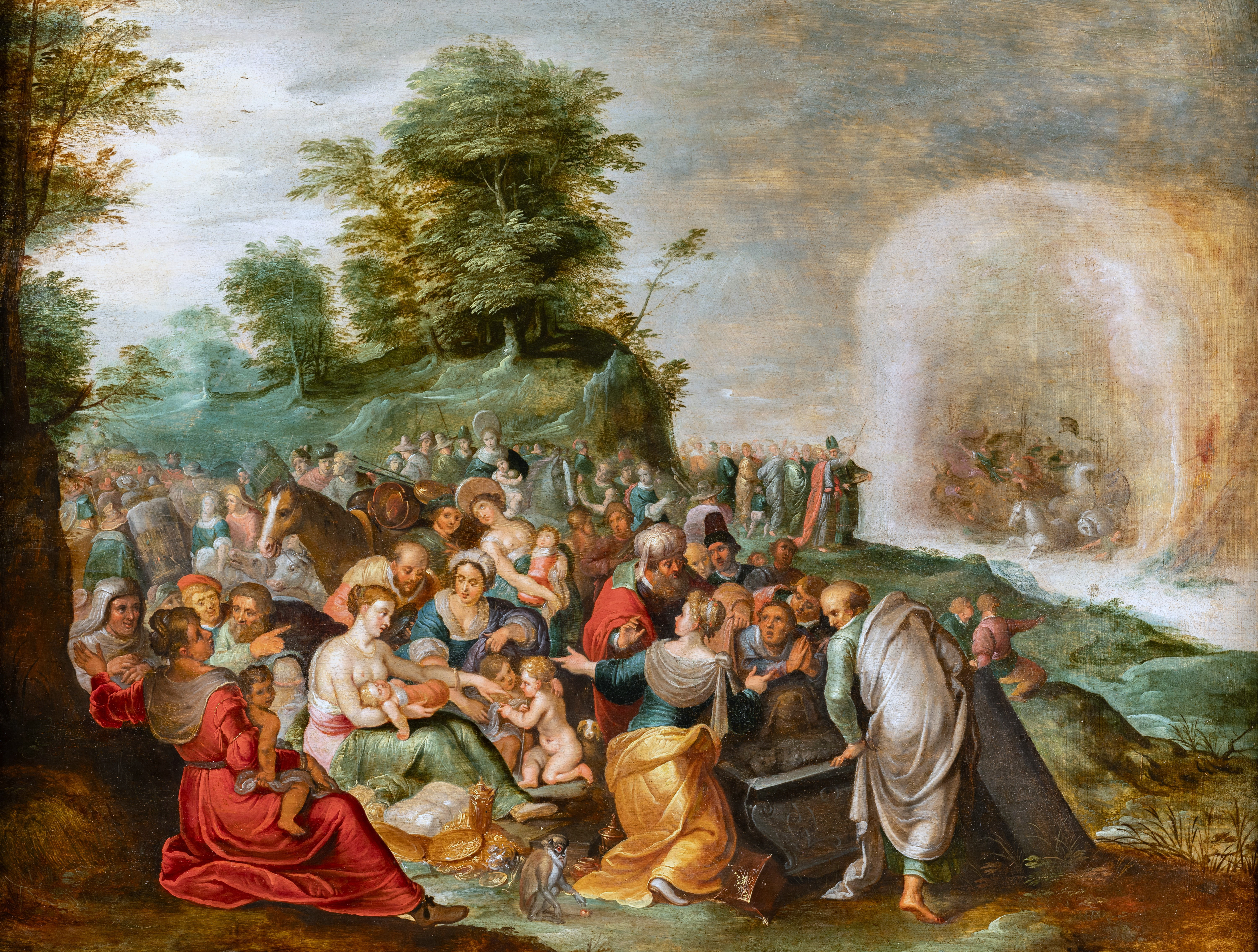 La Traversée de la mer Rouge Atelier de Frans Francken II, Anvers XVIIe siecle La Traversée de la mer Rouge Atelier de Frans Francken II, Anvers XVIIe siecle