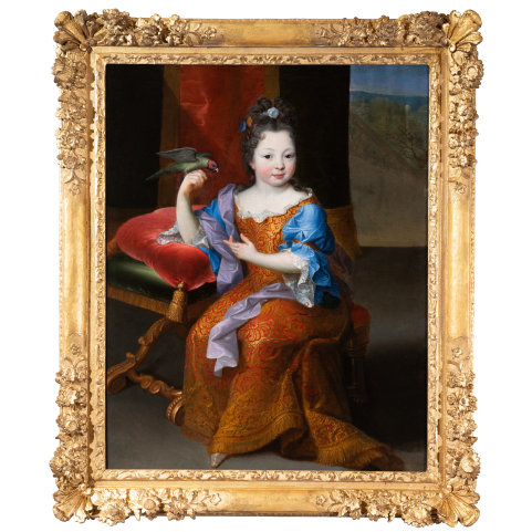Portrait of Françoise Marie de Bourbon as a child, attributed to Pierre Mignard, circa 1685