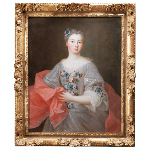 Portrait de Marie-Anne de Bourbon-Condé en Flore, atelier de Pierre Gobert, vers 1715