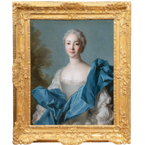 18th c. French Portrait of a Noble Lady by workshop of Jean-Marc Nattier