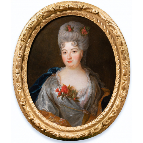 An 18th c. portrait of Mme de Rignac, workshop of N. de Largilliere