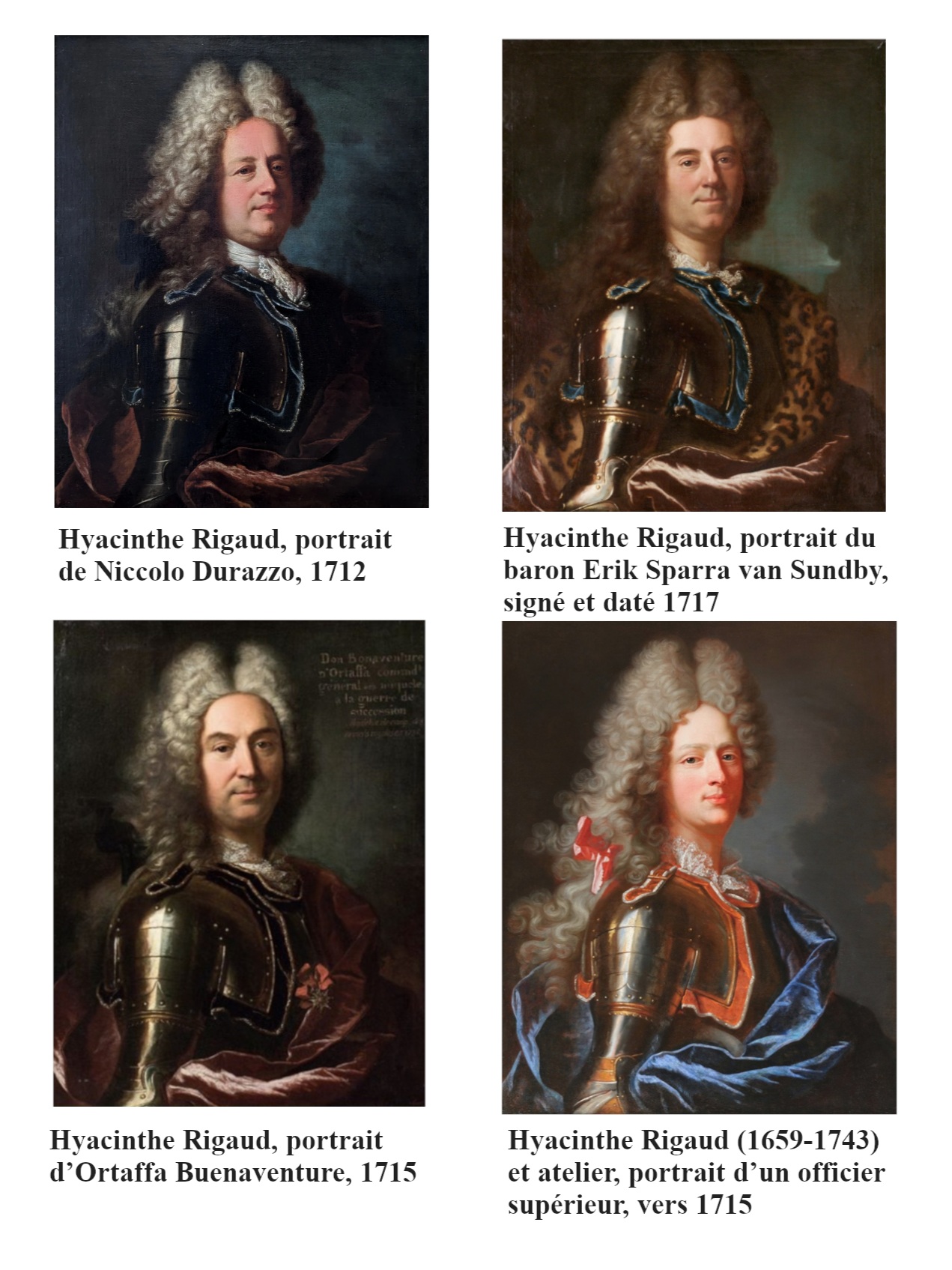comparaison portraits militaires Hyacinthe Rigaud comparaison portraits militaires Hyacinthe Rigaud