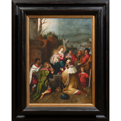 Adoration des rois mages, attribu&eacute; &agrave; Frans Francken II, &eacute;cole anversoise du XVII&egrave;me si&egrave;cle