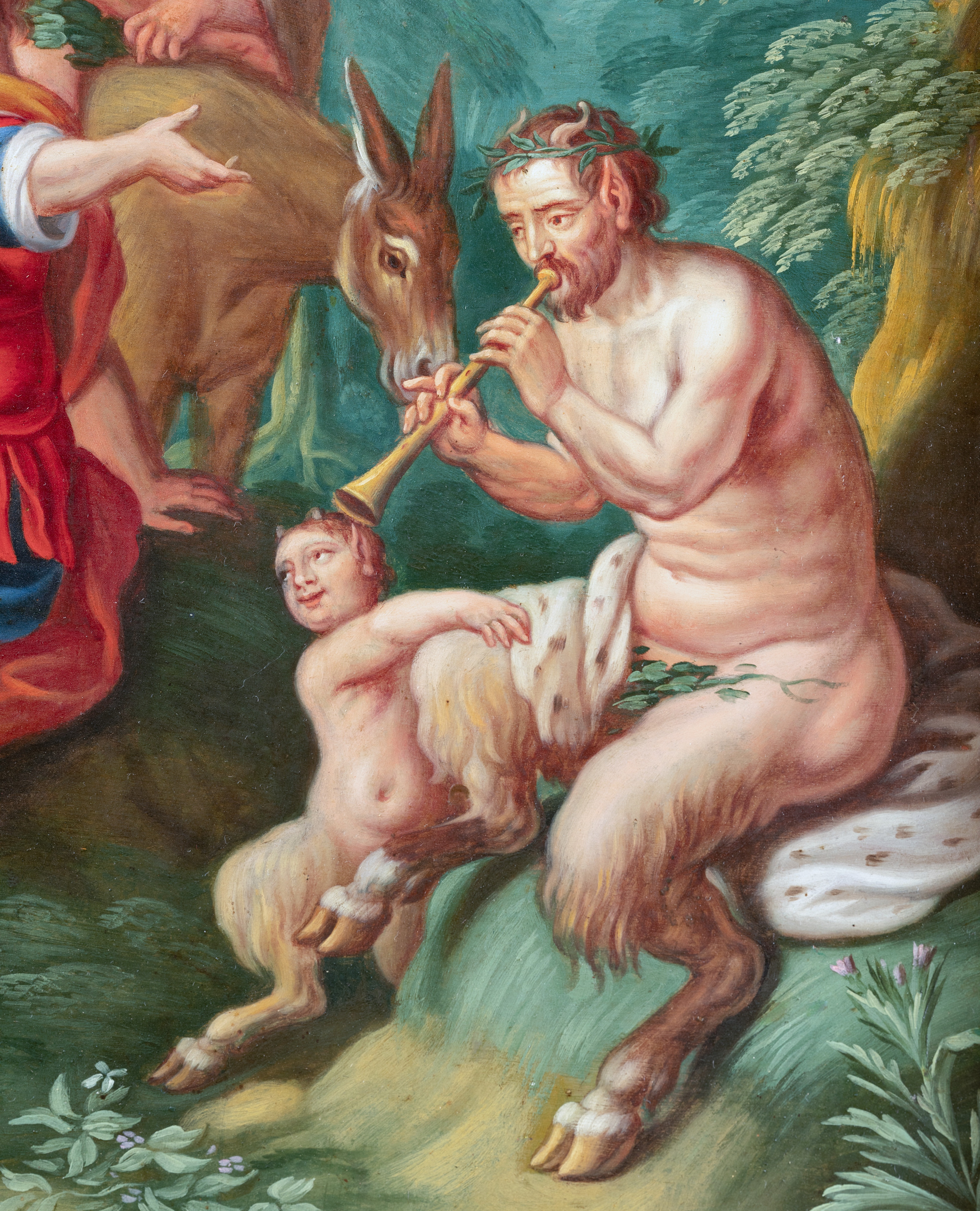 Marsyas, Peter Sion , huile sur cuivre, &eacute;cole flamande XVII&egrave;me si&egrave;cle