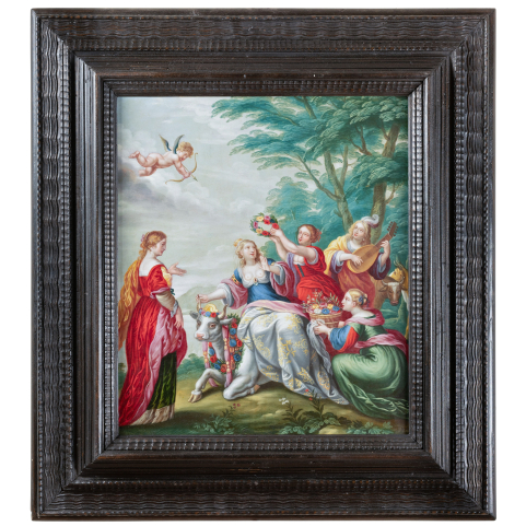 L'Enl&egrave;vement d'Europe, sign&eacute; Peter Sion (1624-1695), Anvers, XVII&egrave;me si&egrave;cle