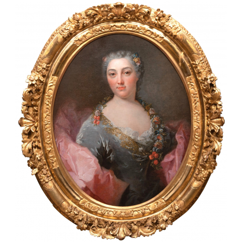 Portrait of a lady as Flora, Robert Le Vrac Tournieres (1667-1752)
