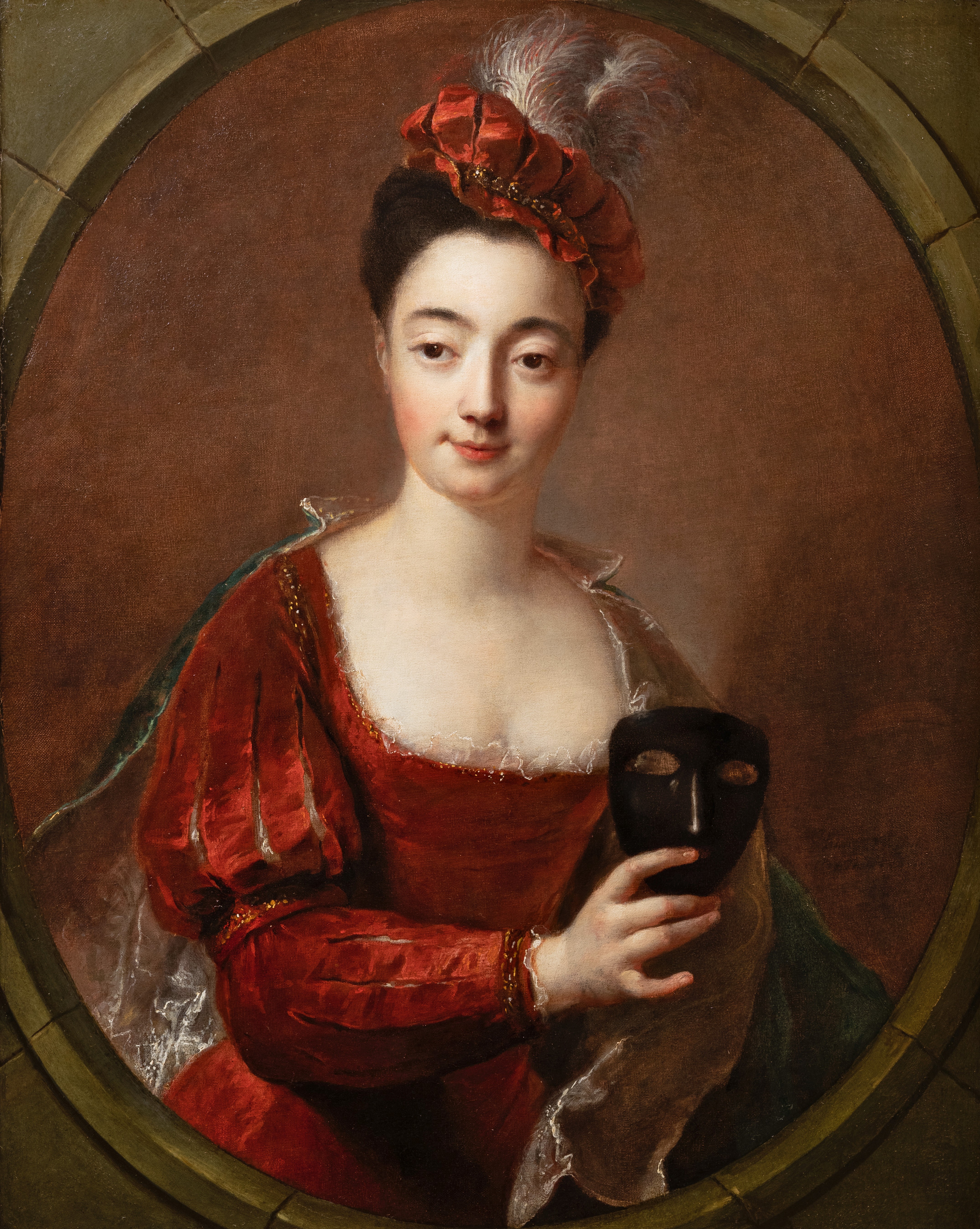Portrait de dame François de Troy, époque XVIIIeme, portrait français Portrait de dame François de Troy, époque XVIIIeme
